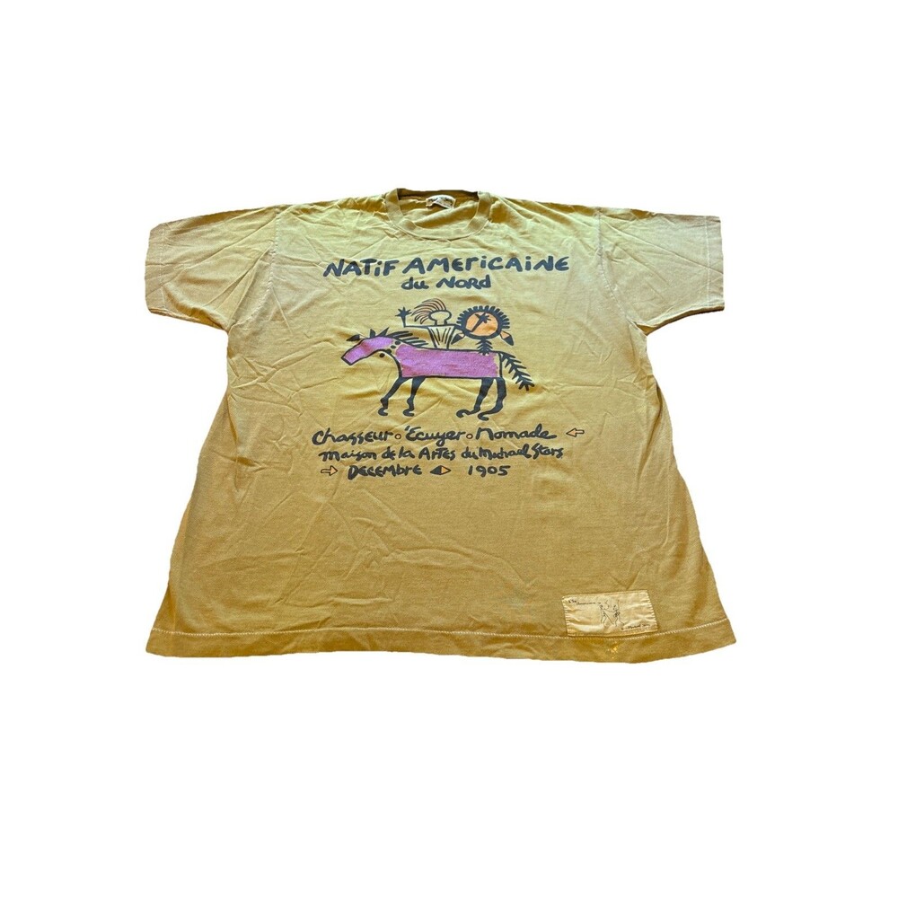 80s - 90s VINTAGE MICHAEL STARS  T-SHIRT  GRAPHIC Native American